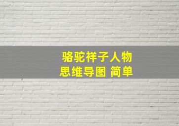 骆驼祥子人物思维导图 简单